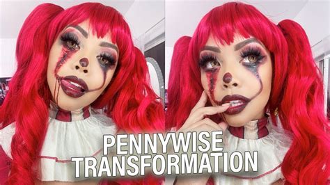 Pennywise Halloween Make Up Transformation Liane V Youtube