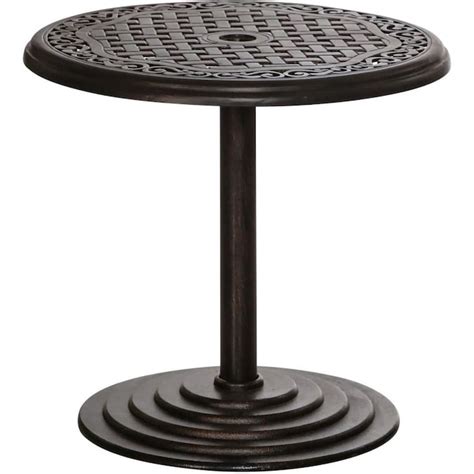 Hanover Square Outdoor End Table 25 In W X 25 In L With Umbrella Hole