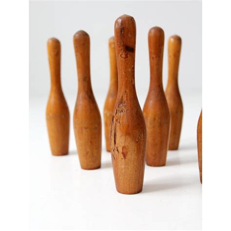 Antique Wood Bowling Game Set Chairish