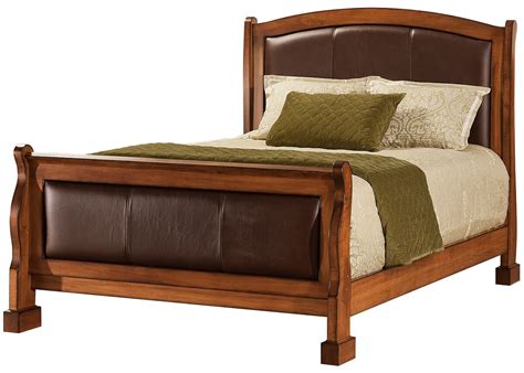 Amelie Leather Upholstered Bed Countryside Amish Furniture