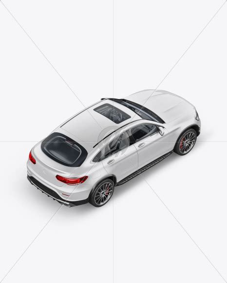 Easy to edit and recolor. Coupe Crossover SUV Mockup - Back Half Side View (High ...