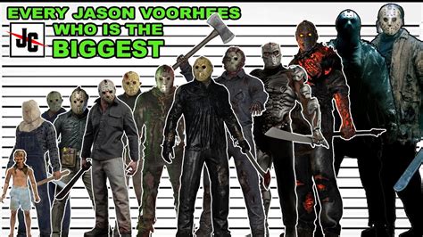 Every Jason Voorhees Friday The 13th 1980 2023 Size Comparison