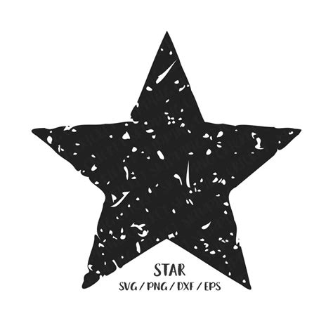 Distressed Star Svg Distressed Star Cut File Worn Star Svg Etsy