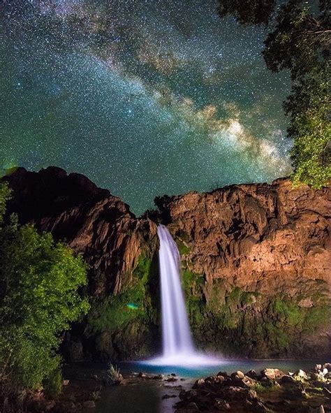 Havasu Falls At Night 🌌 Photo By Tracyleephotos Beau