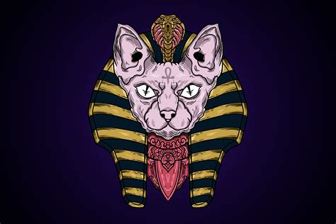 Cat Anubis Egypt Drawing Artwork Illustration Par Eija Inspire Creative Fabrica
