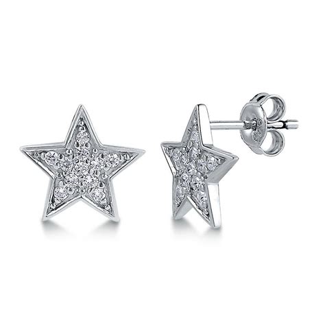 We have classic styles like the sterling silver butterflies, teardrops, and wishbone studs. BERRICLE Sterling Silver CZ Star Fashion Stud Earrings | eBay