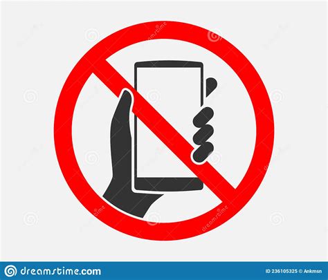 No Phone Talking And Calling Icon Red Smartphone Prohibition Sign