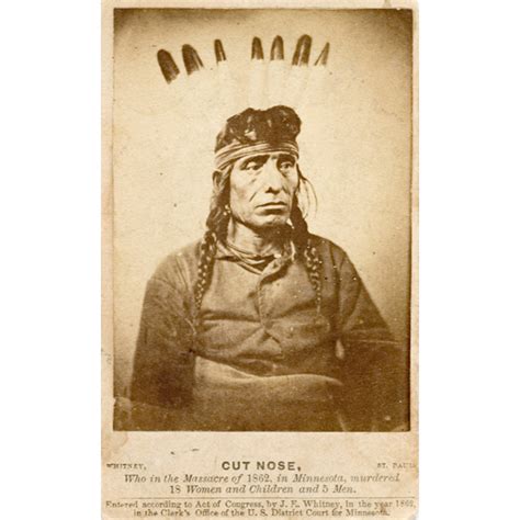 Whitney Cdv Of Cut Nose Sioux Cowans Auction House The Midwests