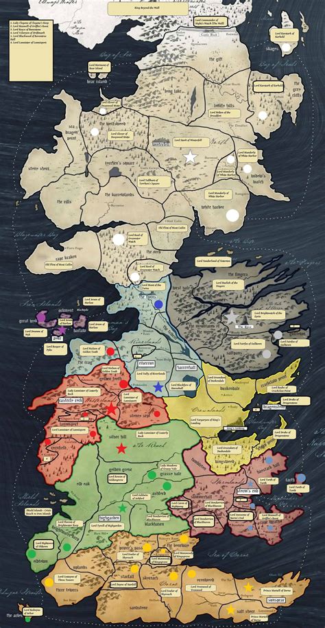 Region Map Of The Seven Kingdoms