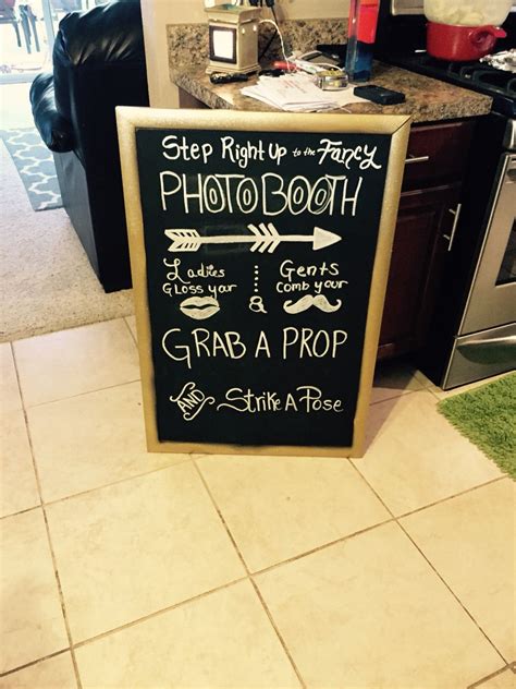 Photobooth Sign Birthday Fun Photo Booth Chalkboard Quote Art