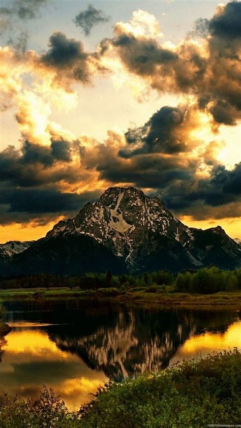 1080x1920 Grass River Sky Evening Wallpapers Hd Landscape Wallpaper