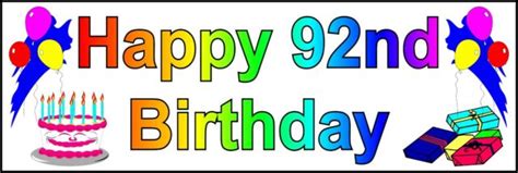 Happy 92nd Birthday Banner 2ft X 6ft New Larger Size Ebay