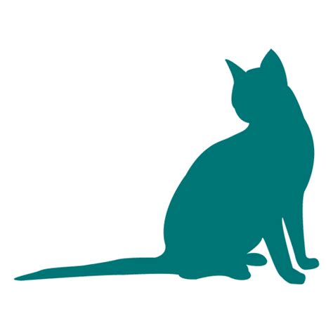 Gato Sentado Silueta Descargar Pngsvg Transparente