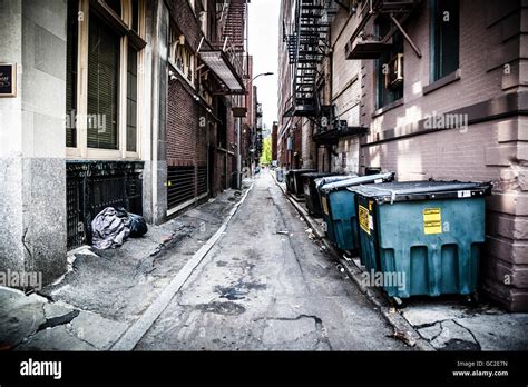 Dark Alley In Boston Massachusetts Stock Photo Alamy