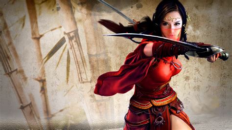 Asian Women Fantasy Girl Warrior Women With Swords Dark Hair Digital Art Fantasy Art
