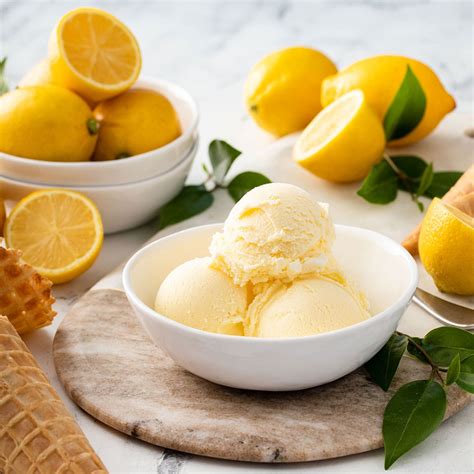 Homemade Lemon Ice Cream Lemon Blossoms