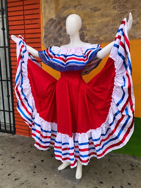 Caribbean Dress Dominican Republic Dress Puerto Rico Dress Chili