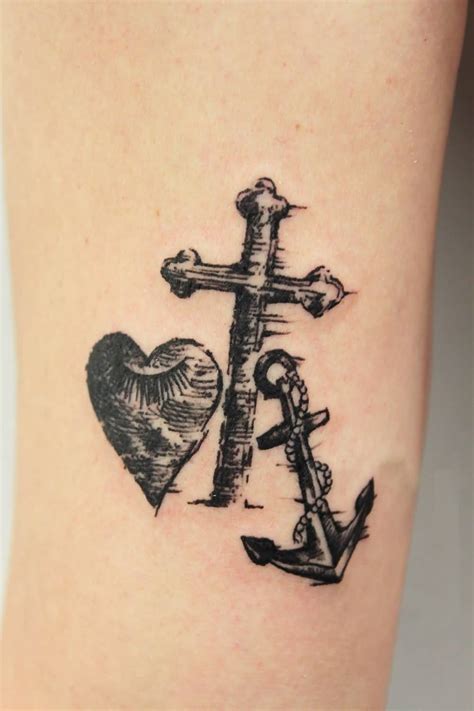 Heart Cross Anchor Tattoo Entertainmentmesh