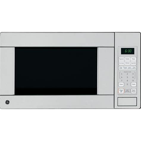 Shop GE 1 1 Cu Ft 1 100 Watt Countertop Microwave Stainless At Lowes Com