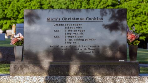Recipes Etched On Gravestone For All Eternity The New York Times