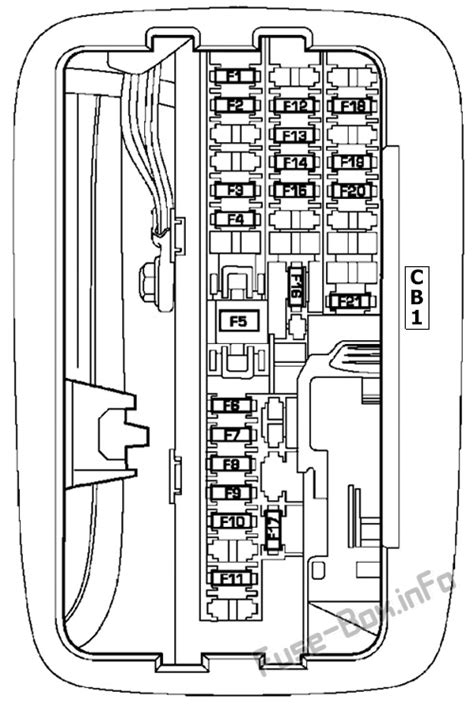 رسم تخطيطي للصمامات والمرحلات Chrysler Aspen 2004 2009 مخططات صندوق