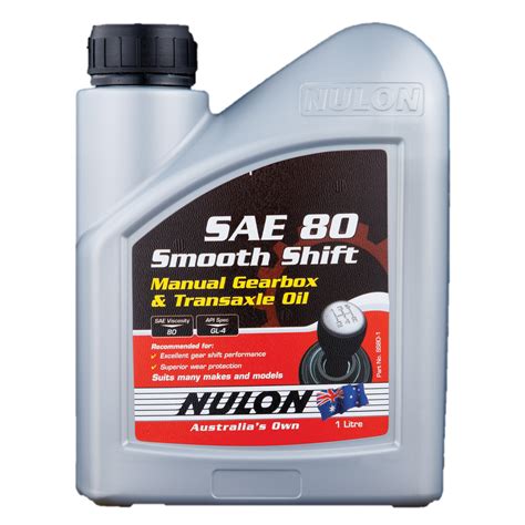Nulon Sae 80 Smooth Shift Manual Gearbox And Transaxle Oil 1 Litre — A1