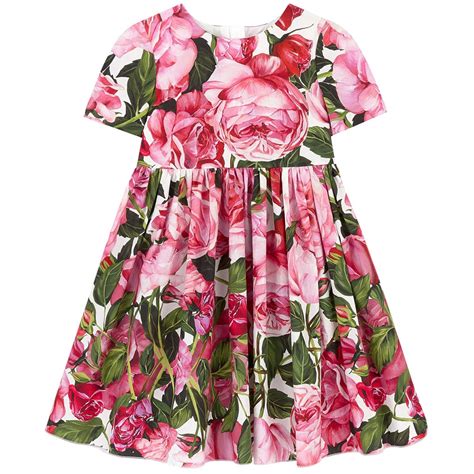 Girls Dresses Flowers Summer Style Big Brand Print Children Designer