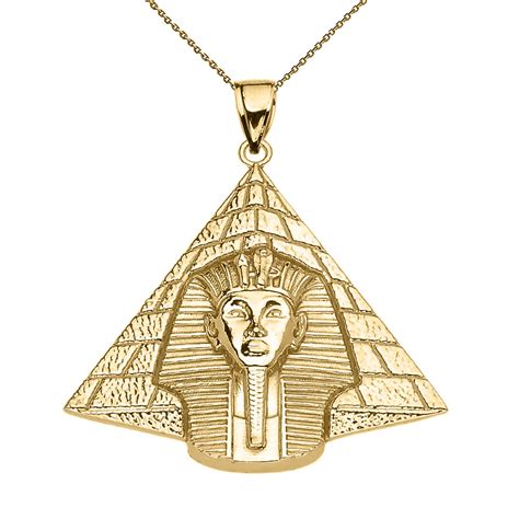 Gold Diamond And Silver Jewellery Detailed Egyptian King Tut Pendant