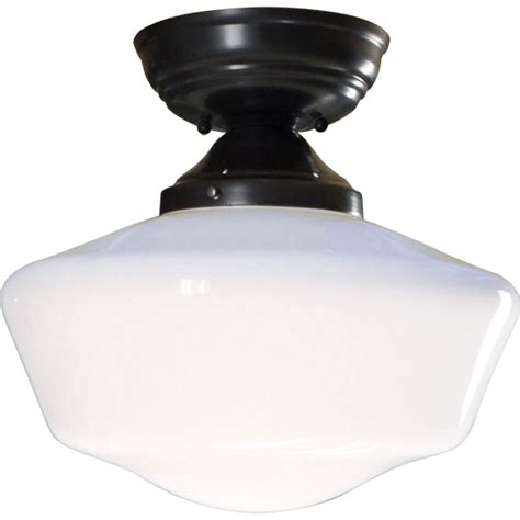 Design Lighting Milk Glass Schoolhouse Style Lighting 16 Direct Ceiling Available In