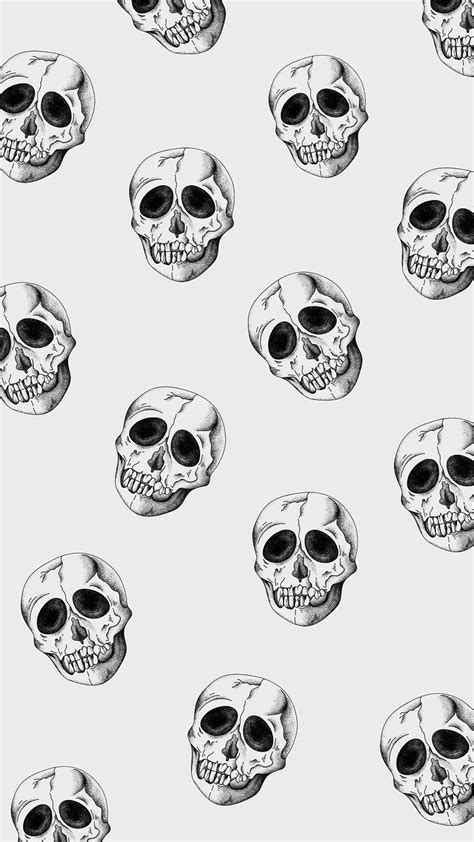 Vintage Skull Psd Gray Mobile Phone Wallpaper Free Image By Rawpixel