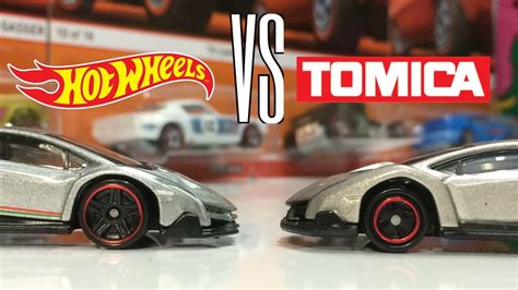 Hot Wheels Vs Tomica Lamborghini Veneno Comparison Youtube