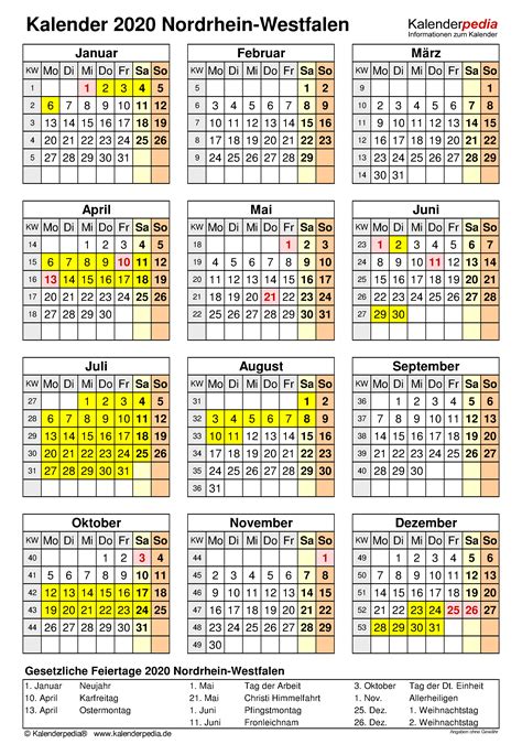 Kalenderpedia 2020 Nrw Kalender 2021 Nrw Mit Feiertagen Celtrislt