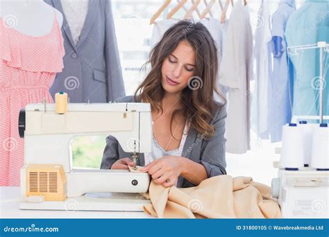 Fashion Designer Sewing Stock Image Image Of Clothes 31800105