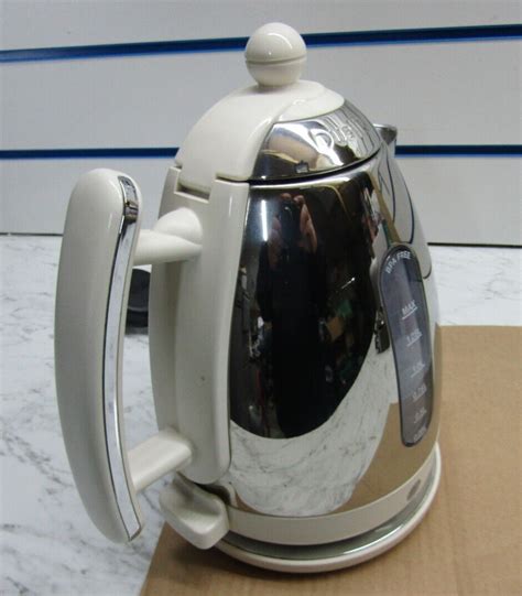 Dualit Cream Silver Polished Chrome Jug Kettle Electric Bpa Free