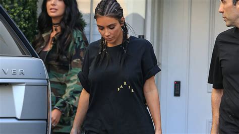 Kim Kardashian Rocks Pierced Cornrows And Crazy Cutout Boots