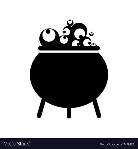witch black cauldron royalty free vector image