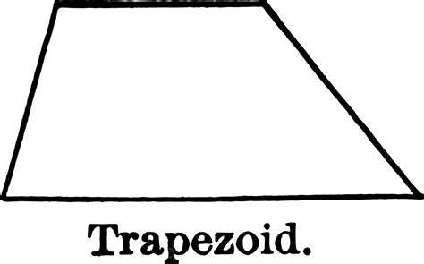 Trapezoid Vintage Illustration Parallel Two Line Vector Parallel Two