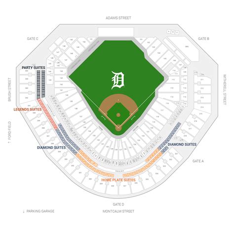 Detroit Tiger Stadium Seating Chart With Rows | Two Birds Home
