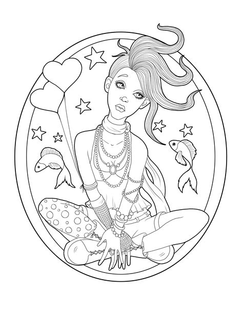 Goth Coloring Pages Soniatesnyder