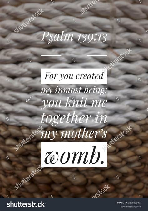 Bible Verse Psalm 13913 For You Stock Photo 2169221071 Shutterstock
