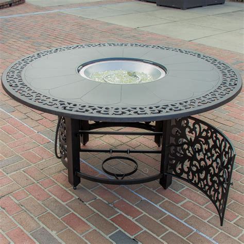 Madison Bay 7 Piece Sling Patio Dining Set With Fire Pit Table By