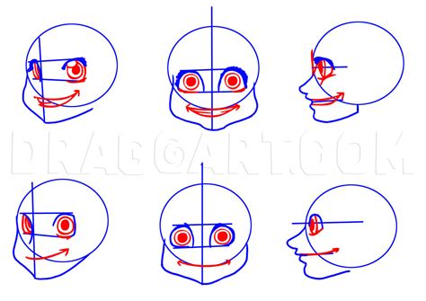 How To Draw Cartoon Faces Step By Step Drawing Guide By Dawn Dragoart