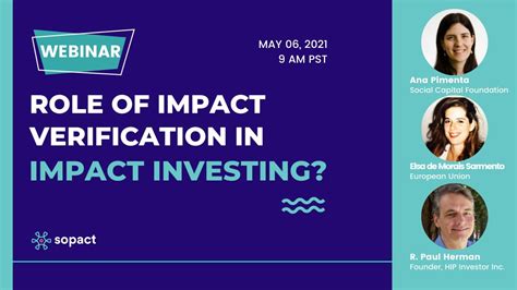 What Is The Role Of Impact Verification In Impact Investing Youtube