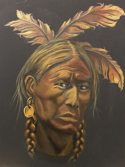 Native American Man Painting By Saeid Gholibeik Fine Art America