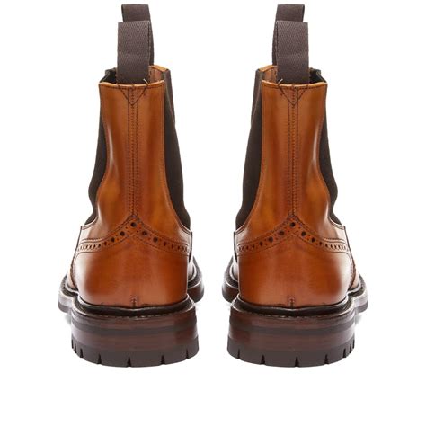 Trickers Henry Brogue Chelsea Boot Burnished End Us