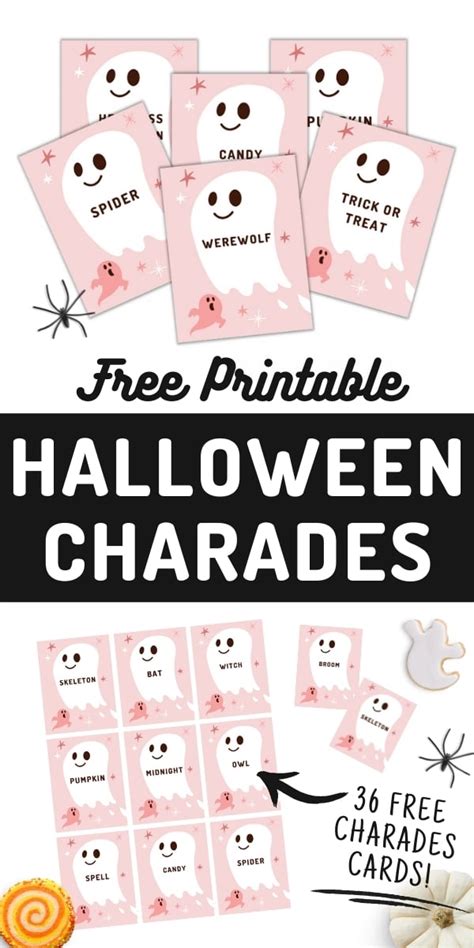 Halloween Charades Free Printable Game Cards Make Life Lovely