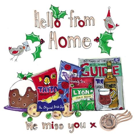 Irish Christmas Card Hello From Home Christmas Keepsake Xmas Cards