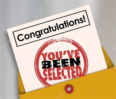 Congratulations Youve Been Selected Stamp — Stock Photo © Iqoncept