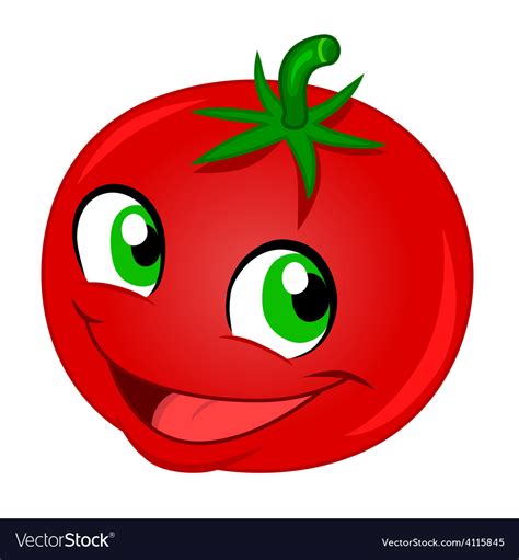 Happy Tomato Royalty Free Vector Image Vectorstock