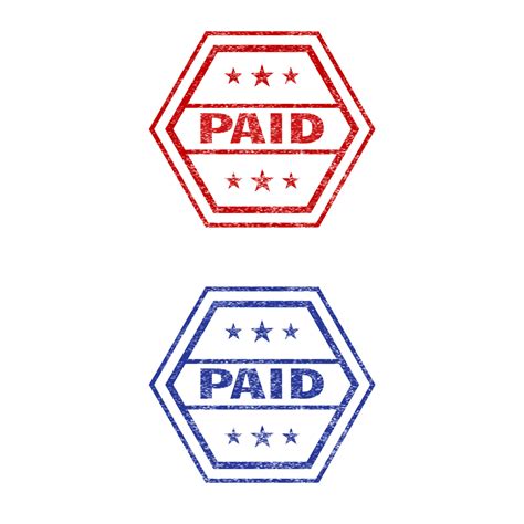 Hexagon Paid Stamps Transparent Background Payment Clip Art Psd Stamps